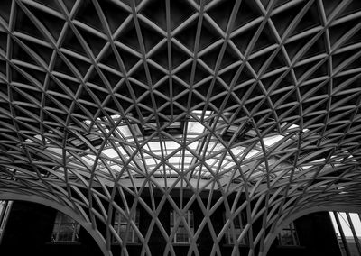 Low angle view of ceiling at railroad station