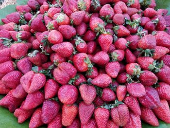 Full frame shot of strawberries