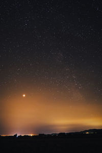 Scenic view of sky at night