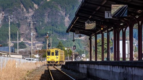 Train on street