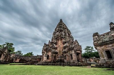 View of temple against cloudy sky