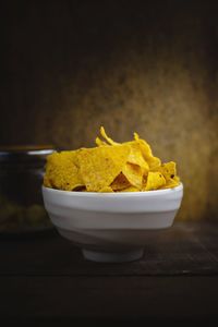 Close-up of food on table