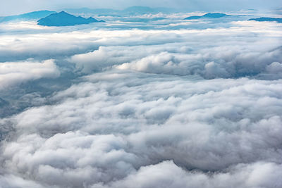 Aerial view of cloudscape against sky