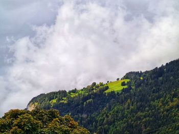 Low angle view of mountain against sky