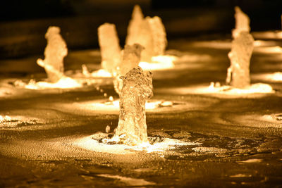 Close-up of burning candle