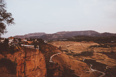 Scenic view of mountain against sky