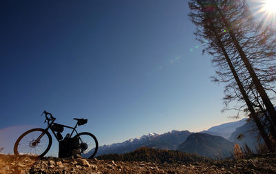 Bicycle against clear sky