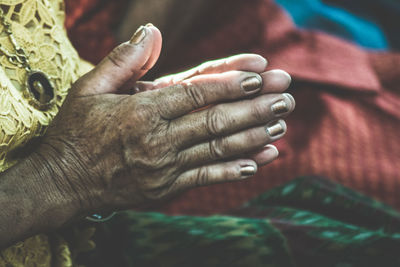 Close-up of human hands