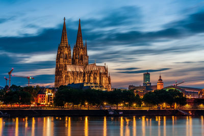 Cologne cathedral at the blue hour, germany.