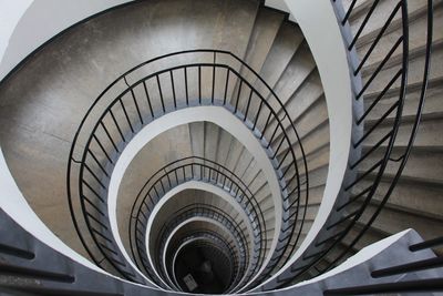 Low angle view of spiral staircase