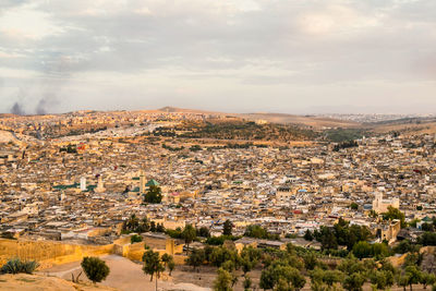 Smoke rising. fez, morocco.