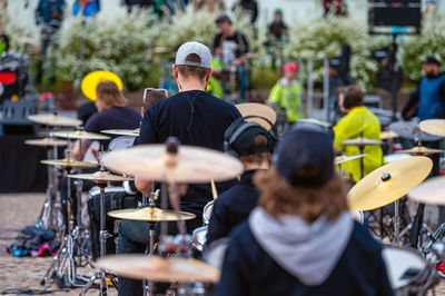 Summit of small drummers in the historical time of dobele market