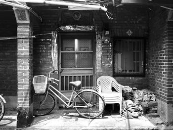 Bicycles in abandoned building