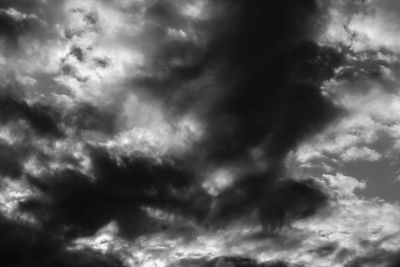 Low angle view of storm clouds in sky