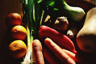 High angle view of vegetables