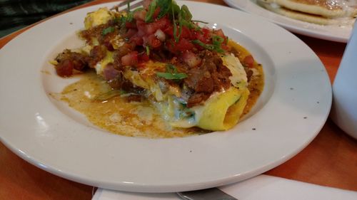 Close-up of served food