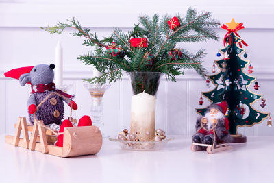 Christmas tree on table