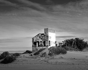 Abandoned building against sky