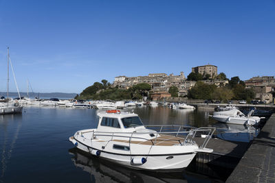 Panoramic view of the port and the town of capodimonte