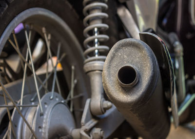 Close-up of bicycle wheel