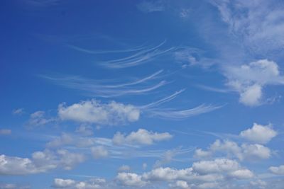 Low angle view of clouds in sky