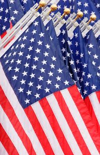 Full frame shot of american flags