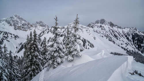 Snow covered mountain against sky