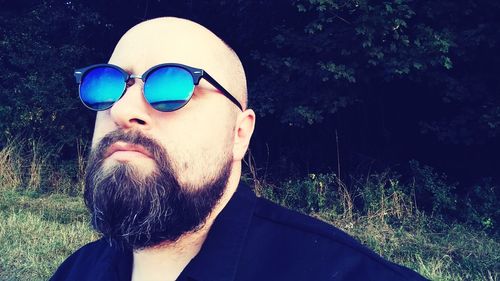 Portrait of man wearing sunglasses