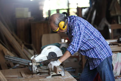 Man working on machine