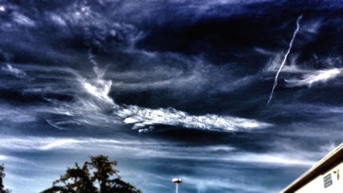 Low angle view of cloudy sky
