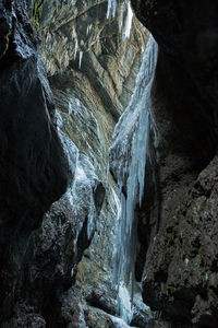 Scenic view of waterfall