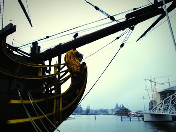 Boats in harbor