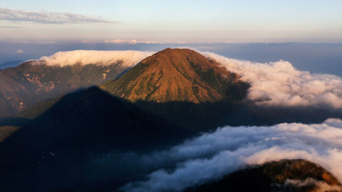 View of landscape against cloudy sky