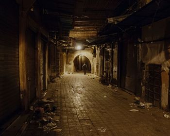 Empty corridor of building