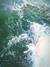 Waves splashing in water