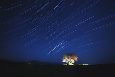 Low angle view of star field against star field