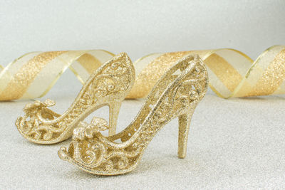 Close-up of decoration on white background