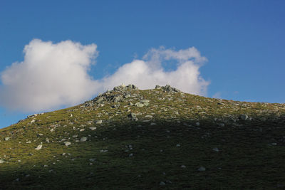 Low angle view of mountain against sky