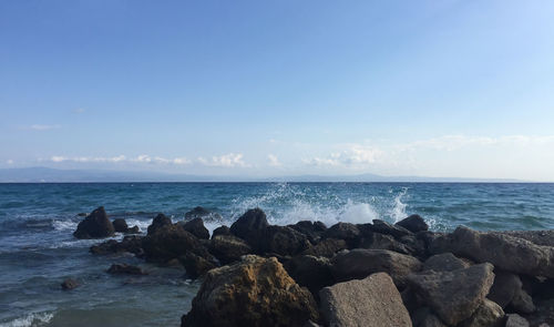 Scenic view of sea against sky