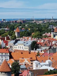 View of townscape against sky