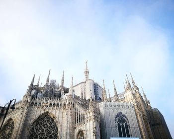 Low angle view of buildings against sky