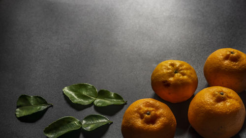 Close-up of fruits on table