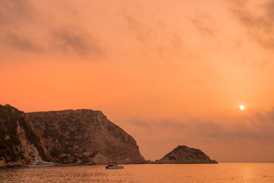 Sunset over the ionian sea