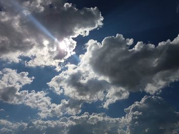 Low angle view of clouds in sky