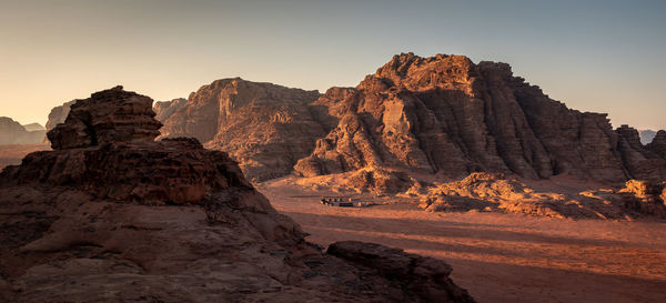 Rock formations at mountain