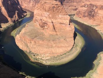 High angle view of river