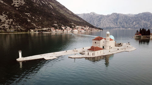 Scenic view of lake against mountains