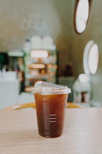 Close-up of drink on table