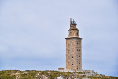 Tower of hercules or torre de hercules is an ancient roman lighthouse in a coruna - spain