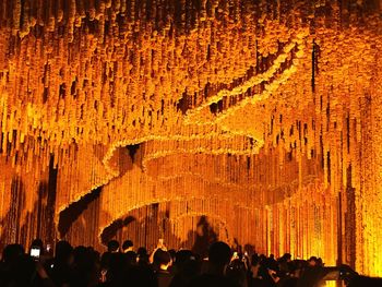 Group of people in cave